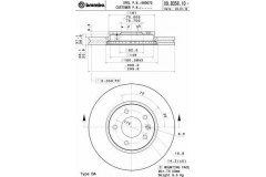 Диск тормозной Standard | перед | для CHEVROLET CRUZE Наклонная задняя часть (J305) 1.7 D 2012-, код двигателя LUD, V см3 1686, кВт 96, л.с. 131, Дизель, Brembo 09B35610